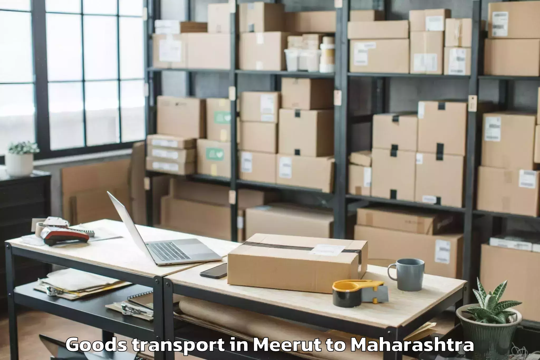 Reliable Meerut to Sonegaon Airport Nag Goods Transport